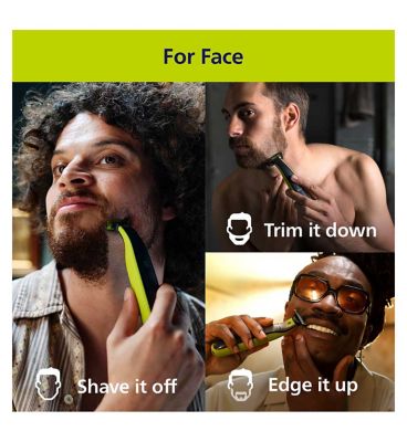 Philips OneBlade 360 for Face and Body - 5-in-1 Adjustable Comb, Body Comb and Skin Guard QP2834/20