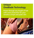 Philips OneBlade Intimate Trimmer with Skin Protect Blade and Body Comb