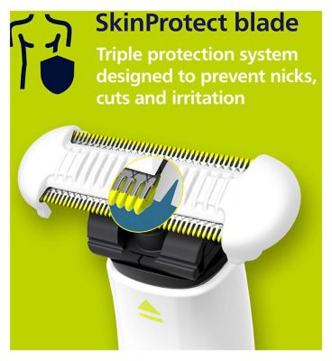 Philips OneBlade Intimate Trimmer with Skin Protect Blade and Body Comb