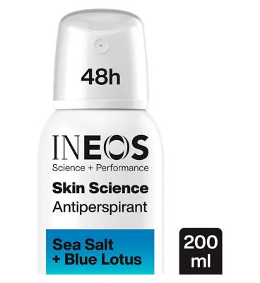 INEOS Skin Science Sea Salt + Blue Lotus Antiperspirant Deodorant Aerosol Spray 200ml