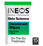 INEOS Skin Science Geranium + Mint Deodorant Body Wipes - 15 Pack