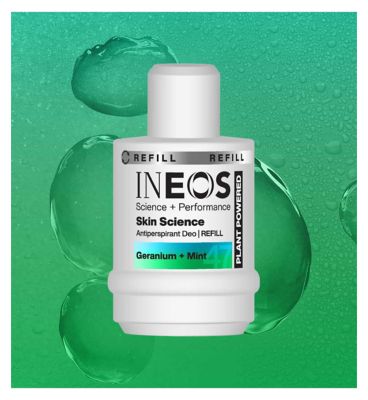 INEOS Skin Science Geranium + Mint Antiperspirant Deodorant Roll On Refill 50ml