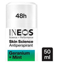 INEOS Skin Science Geranium + Mint Antiperspirant Deodorant Roll On 50ml