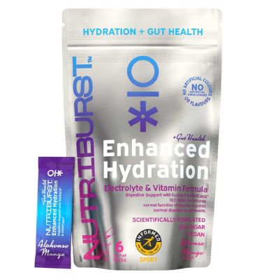 Nutriburst Enhanced Hydration and Gut Health Powder Alphonso Mango Sachets 4.5g 6s
