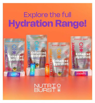 Nutriburst Enhanced Hydration and Energy Powder lemon & lime sachets 3.5g 6s