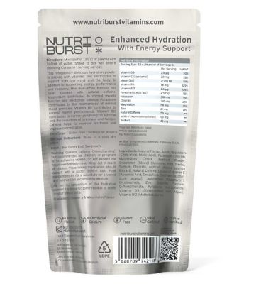 Nutriburst Enhanced Hydration and Energy Powder Strawberry & Watermelon Sachets 3.5g 6s