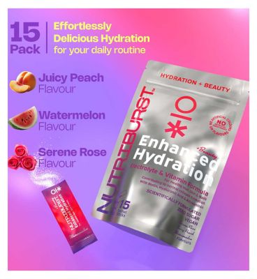 Nutriburst Enhanced Hydration and Beauty Powder Mixed Flavour Sachets 3g 15s