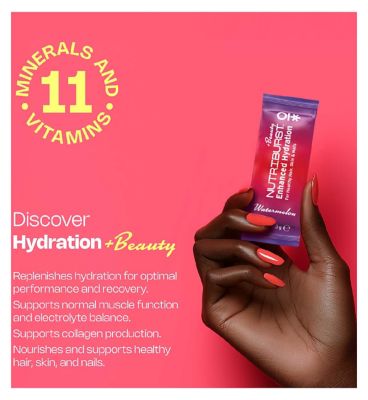 Nutriburst Enhanced Hydration and Beauty Powder Juicy Peach Sachets 3g 6s