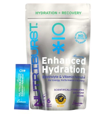 Nutriburst Enhanced Hydration and Recovery Powder Lemon Sachets 3g 6s