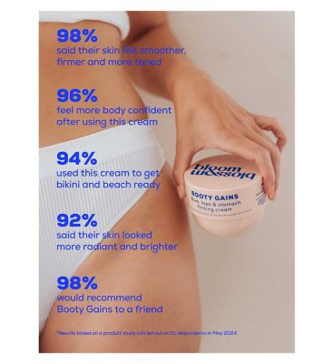 Bloom and Blossom Booty Gains Bum, Hips & Stomach Firming Cream 240g