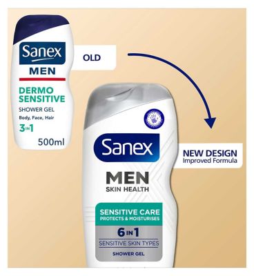 Sanex Men Skin Health Sensitive Care Shower Gel 400ml