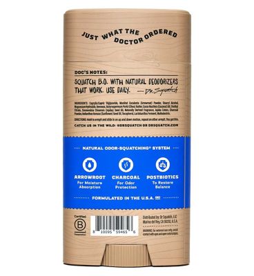 Dr. Squatch Deodorant Wide Stick Fresh falls 75g