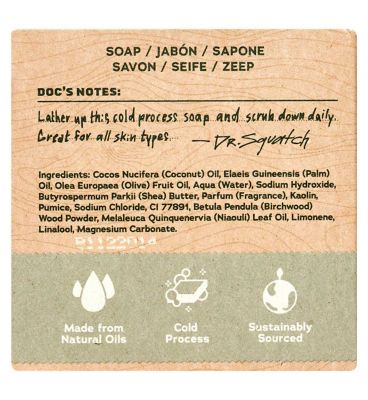 Dr. Squatch Soap Bar Birchwood Breeze 141.7g