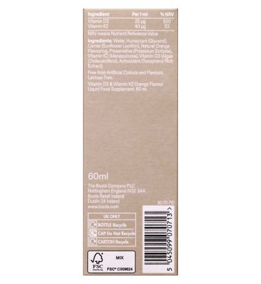 Modern Chemistry Liposomal Vitamin D3 & K2 Drops 60ml