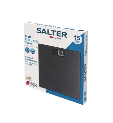 Salter Frosted Matte Black Electronic Scale