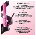 Too Faced Ribbon Wrapped Lash Extreme Length Tubing Mascara Black Travel Size 4.7ml