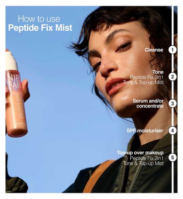Nip+Fab Peptide Fix 2in1 Tone & Top Up Mist 4% Spf50 75ml