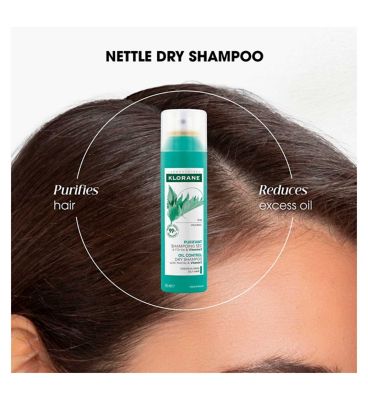 Klorane Oil Control Dry Shampoo with Nettle & Vitamin E 150ml