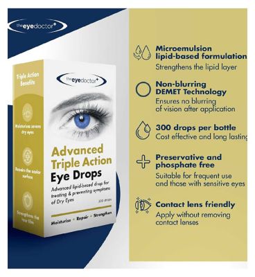 The Eye Doctor® Advanced Triple Action Dry Eye Drops 10ml