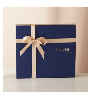 Silk Addict 100 % Mulberry Silk Gift Set Navy