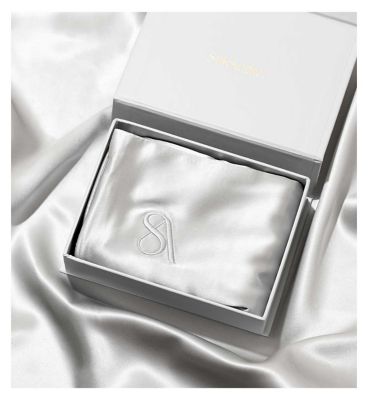 Silk Addict 100 % Mulberry Silk Pillowcase Silver, Twinpack