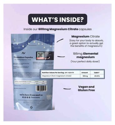 Our Remedy Magnesium Citrate 600mg Capsules 60s