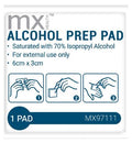 MX Health Alcohol Preparation Pads Pre-Injection Wipes 200s