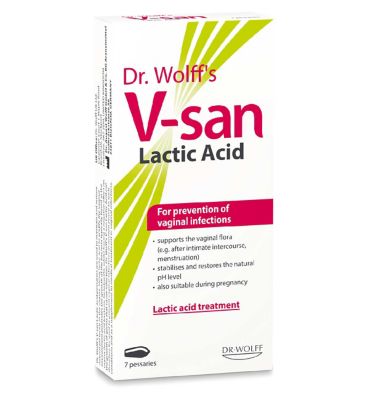 Dr Wolff V-San Lactic Acid Pessaries 7s