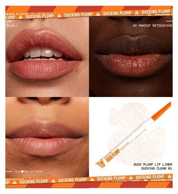 NYX Professional Makeup Wet Shot IV Cranberry Splash Lip Stain & Duck Plump Liner Clear Bundle