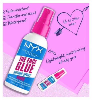 NYX Professional Makeup Face Glue Primer & Setting Spray Duo Bundle