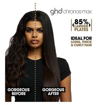 ghd Chronos Max - Wide Plate Hair Straightener - Black