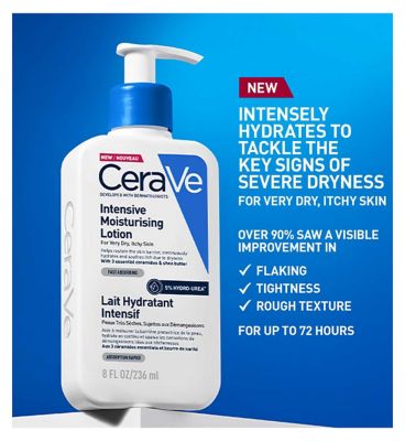 CeraVe Intensive Moisturising Lotion with 5% Hydro-Urea for Very Dry, Itchy Skin 236ml