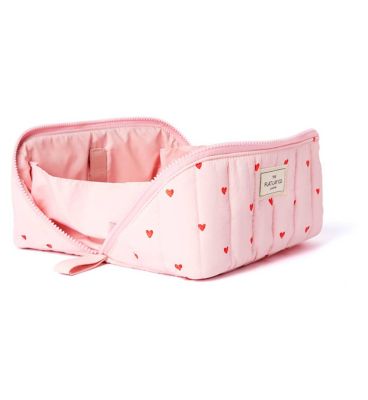 The Flat Lay Co. Marshmallow Flat Lay Makeup Box Bag In Sweet Pink Hearts