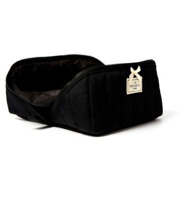 The Flat Lay Co. Marshmallow Flat Lay Makeup Box Bag In Classic Black