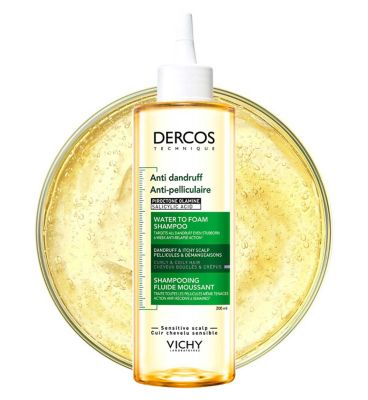 Vichy Dercos Anti-Dandruff Water to Foam Shampoo, for Curls and Coils 250ml