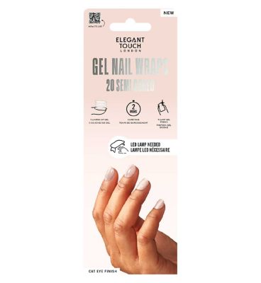 Elegant Touch Semi Cured Gel Nail Wraps Galaxy 20s