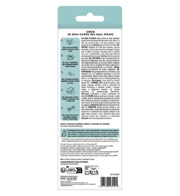 Elegant Touch Semi Cured Gel Nail Wraps Siren 20s