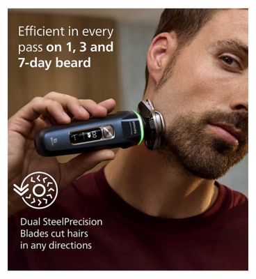 Philips Shaver i9000 Prestige, Wet & Dry Electric Shaver with Skin IQ, Lift & Cut, 360 Precision Razor Blades, XP9201/30