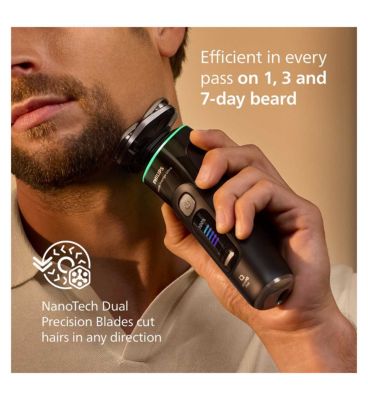 Philips Shaver i9000 Prestige Ultra, Wet & Dry Electric Shaver, Skin IQ Pro, Lift & Cut, 360 Razor Blades, 5 Modes, XP9400/31