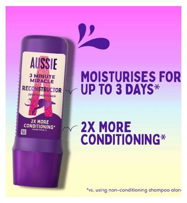 Aussie 3 Minute Miracle Reconstructor Deep Conditioner 250ml. Hair Treatment for Dry Hair<br/>