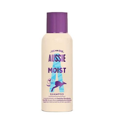 Aussie Miracle Moist Shampoo 100ml. Moisture-Quenching Formula to Revive Dry Hair