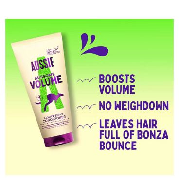 Aussie Aussome Volume Lightweight Conditioner 275ml. Adds Volume to Fine, Flat Hair