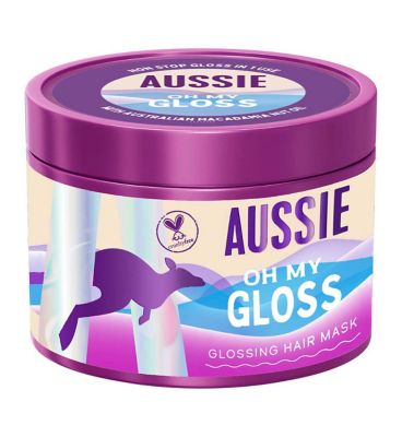 Aussie Oh My Gloss Glossing Hair Mask 500ml. Moisturises Dry and Dull Hair<br/>