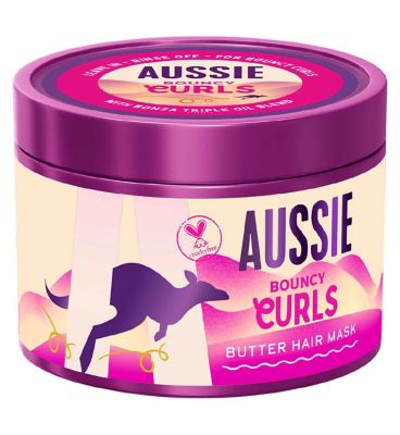 Aussie Bouncy Curls Butter Hair Mask 500ml to Detangle and Moisturise Wavy, Curly Hair<br/>