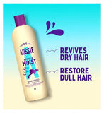 Aussie Miracle Moist Shampoo 400ml. Moisture-Quenching Formula to Revive Dry