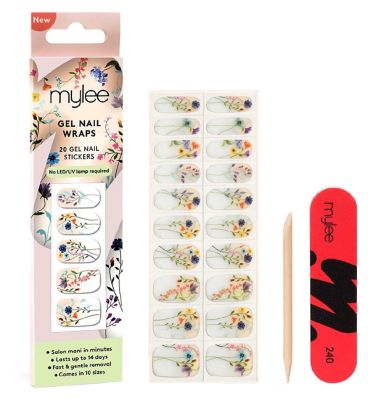 Mylee Gel Nail Wraps Blooming Lovely x20 Wraps
