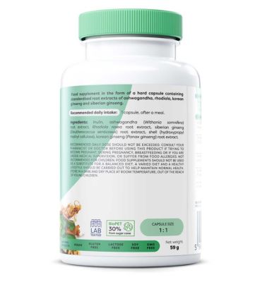 Osavi Ashwagandha + Rhodiola & Ginseng Vegan Capsules - 120 Servings