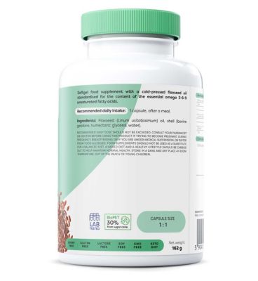 Osavi Omega 3-6-9 Flaxseed Oil 1000mg Softgels - 120 Servings