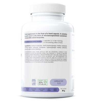 Osavi Sodium Butyrate SR 960mg Vegan Capsules - 120 Servings