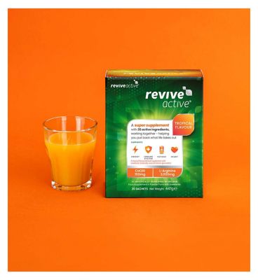 Revive Active with CoQ10. L-Arginine, Multivitamins, Minerals & Antioxidants - 1 months supply, 30 Sachets